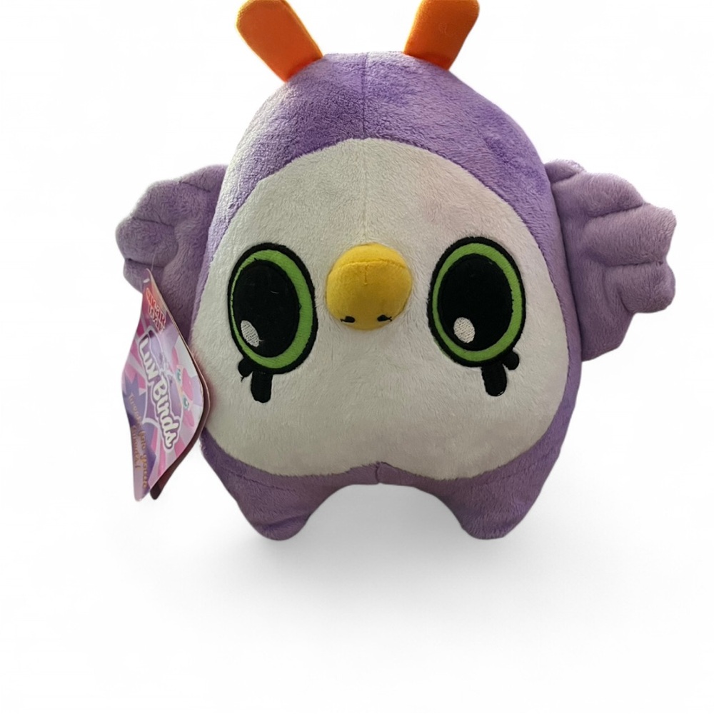 Sugar Plush Owl Toy in Purple and White